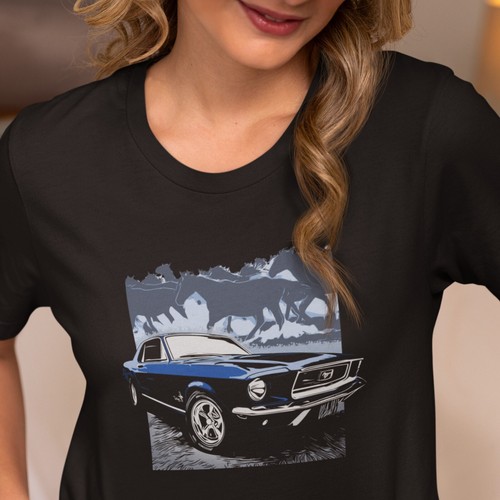 Mustang unisex black - unisex, jersey