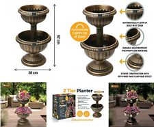2 Tier Planter Flowers Solar