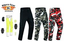 Australian Biker Gear Motorcycle Motorbike Cargo Trouser Jeans Lined with Kevlar