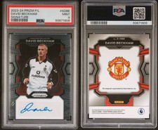 2023-24 Panini Prizm PL David Beckham Manchester United Signature AUTO PSA 9