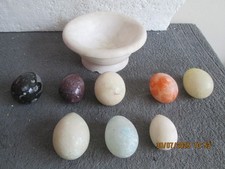 ASSORTED   MARBLE LIKE  EGGS AND DISH    X  8  AS IN PICTURE    see des.