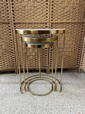 Swoon Cassel Nesting Tables, White Marble & Brass RRP259