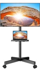 Perlegear Mobile TV Stand on Wheels for 23-60" LED LCD Flat & Curved TV PGTVMC06