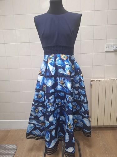 Coast navy blue - coast, floral