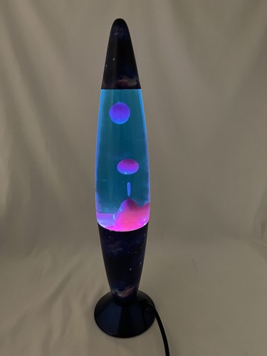 Lava lamp blue pink space - lamp,