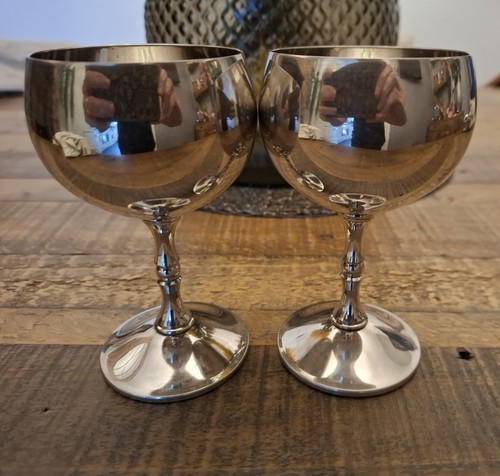 Silver plate goblets wine cups - goblets/wine,