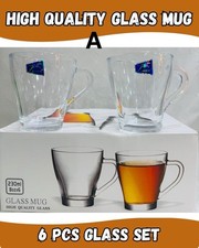 6 CRYSTAL GLASS TEA, CHAI