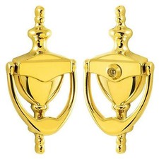 Hoppe Traditional Door Knocker Victorian Urn Optional Spy Hole Viewer Face Fit