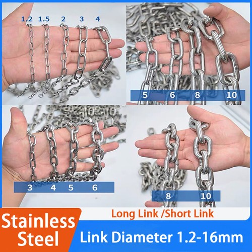 Stainless steel chain heavy - stainless,