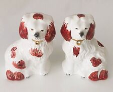 Rare Colourway Pair Of Small Red Beswick Spaniel Dogs Wally Mantlepiece 1378-7