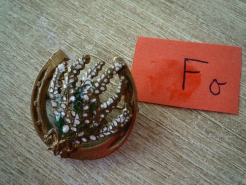 Vintage brooch gold lucky - vintage,