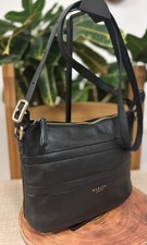 Radley London  Black Leather Handbag Pocket Crossbody /Messenger Bag vgc