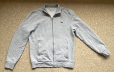 Mens Size M Regular Fit Light Grey Lacoste Jog Zip Up Top Genuine