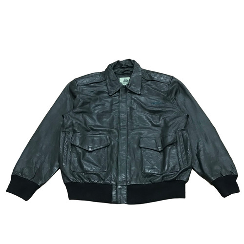 Leather bomber jacket - leather,