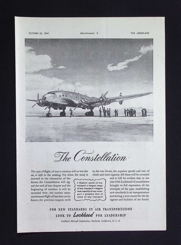 Original 1944 advert lockheed - original,