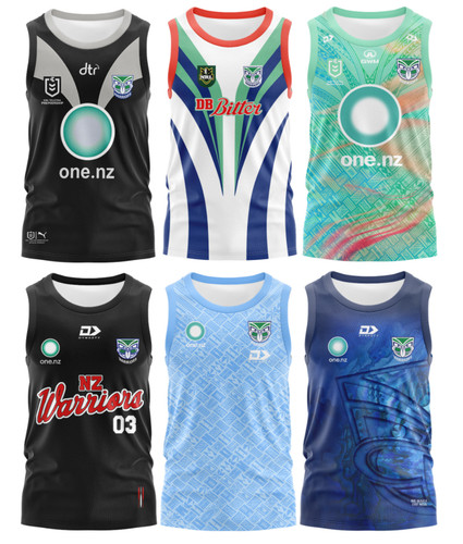 Zealand retro warriors singlet - zealand,