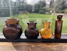 Marmite, Bovril, Society Of Homeopathic Collectable Vintage Brown, Amber Bottles