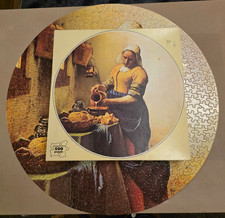 Vintage Waddingtons 500 Piece Round Jigsaw Puzzle The Cook by J.Vermeer complete