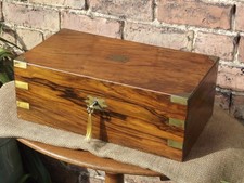 18" Walnut Writing Slope with Key and Secret Drawers ready to write