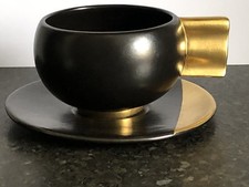 STUNNING VINTAGE GILOUR BY MIRIAGE CARLTON WARE ART DECO CUP AND SAUCER ,