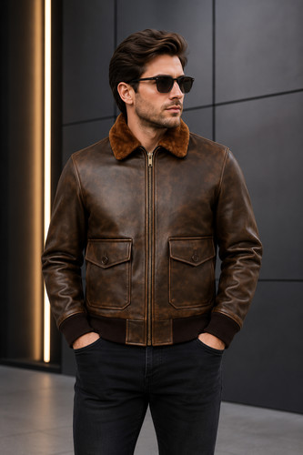 Men distressed brown - men's, leather