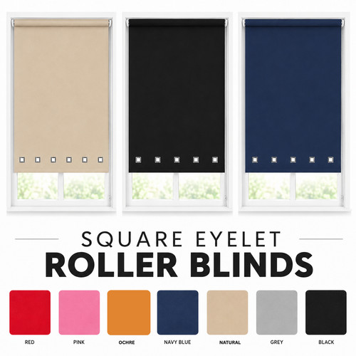 Square eyelet roller blinds - square,