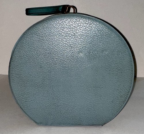 Vintage blue vinyl - vintage, zippered