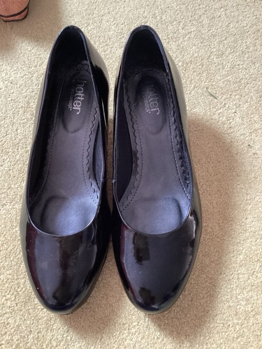 Hotter patent leather court - patent,