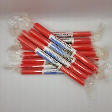 QTY: SIX Traditional Pink MINT Seaside Rock Sticks - Made in Blackpool