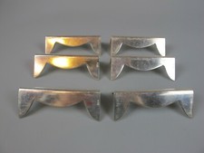 Knife Rests. Silver plated x 6 set. Quality. 1980's Modern Minimalism vintage.