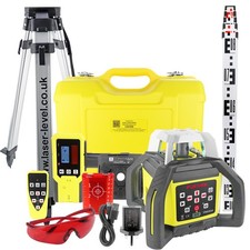 Rotary Laser Self Leveling Horizontal, Vertical, 90° & Dual Grade + Tripod/Staff