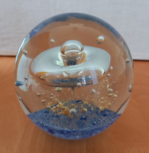Glass paperweight with - glass,