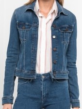 Ex Lee Denim Jacket Slim Fit Ladies Womens Stretch Fitted Coat Classic Western 