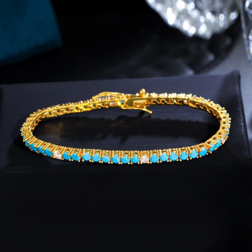 Gold plated cubic zircon - plated, round