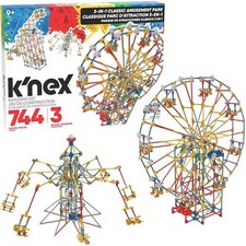 K'NEX 3-in-1 Amusement Park Set | 744pc STEM Toy | Ferris Wheel Ride Age 9+