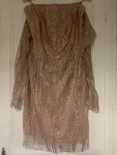 Dusty Pink Dress Gold Glitter