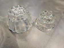 Vintage 2 x Glass Jelly Mould