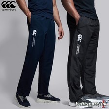 CANTERBURY STADIUM TRACKSUIT PANTS BOTTOMS OPEN HEM LEG BLACK NAVY S M L XL