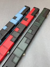 1 Piece Wide Snooker Pool Cue Case For 2 Cues Patch Design Various Options