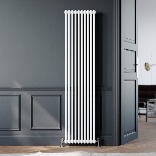 White traditional radiator - white,