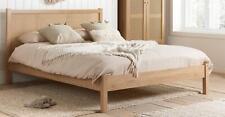 Oak Colour Rattan Wood Wooden Bed Frame,Bedstead. 4ft6 double, 5ft King