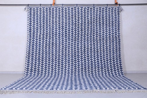 Moroccan blue rug beni - blue,