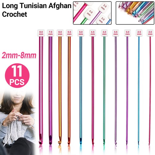 11pcs long tunisian - tunisian, afghan