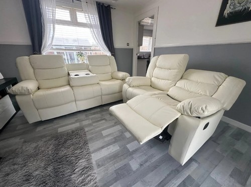 Roma seater beige leather - beige,