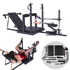 Adjustable sex chair Bondage sex furniture w/ sex machine&Remote Control 3 in 1