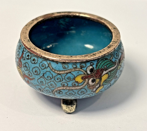 Cloisonne trinket bowl with - cloisonne,