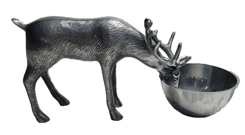 Pewter stag buck reindeer - buck, with