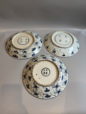 three 18thC chinese blue and