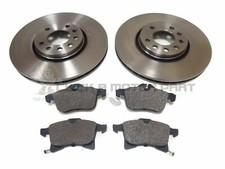 SAAB 9-5 2.3T HOT AERO TURBO FRONT 2 VENTED BRAKE DISCS AND MINTEX PADS SET NEW