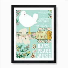 Woodstock art print - woodstock, framed